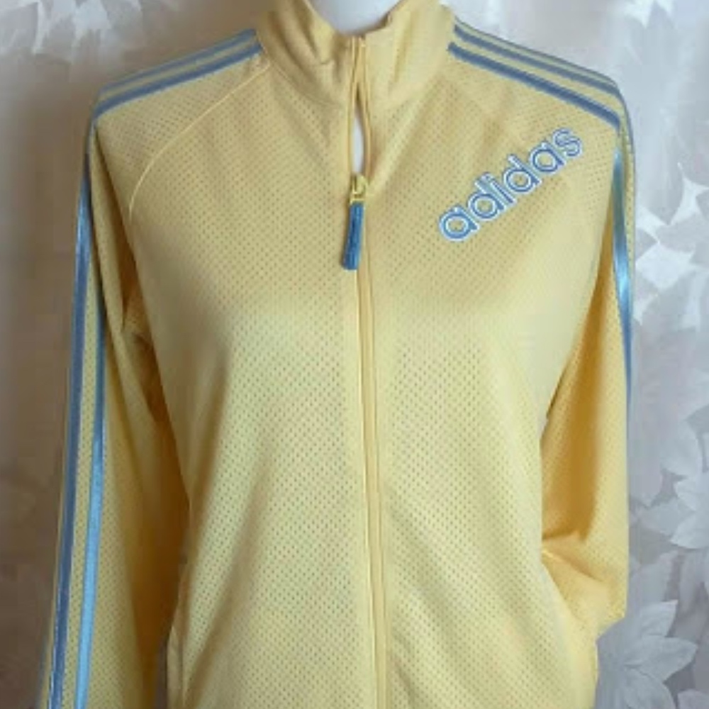 Adidas Yellow and Blue Jacket Size XL